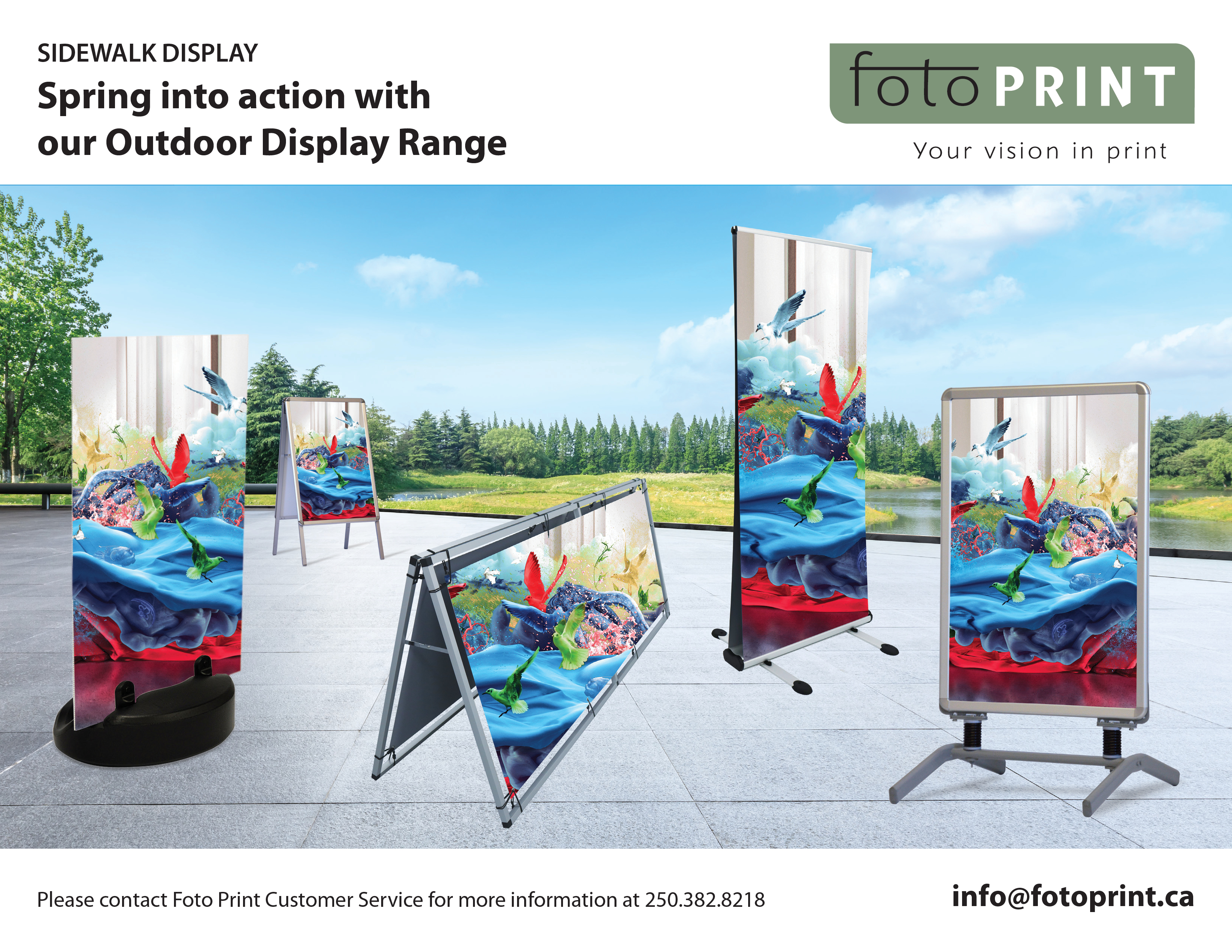 Outdoor Display Signs Stands FOTO PRINT Your Vision in Print